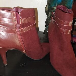 Elegant Burgundy Ankle Boots